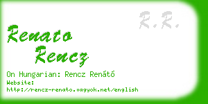 renato rencz business card
